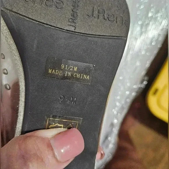 J.Renee Drisana Clear Ivory Slingback Heels w/ Pearl Detail - Picture 6 of 10